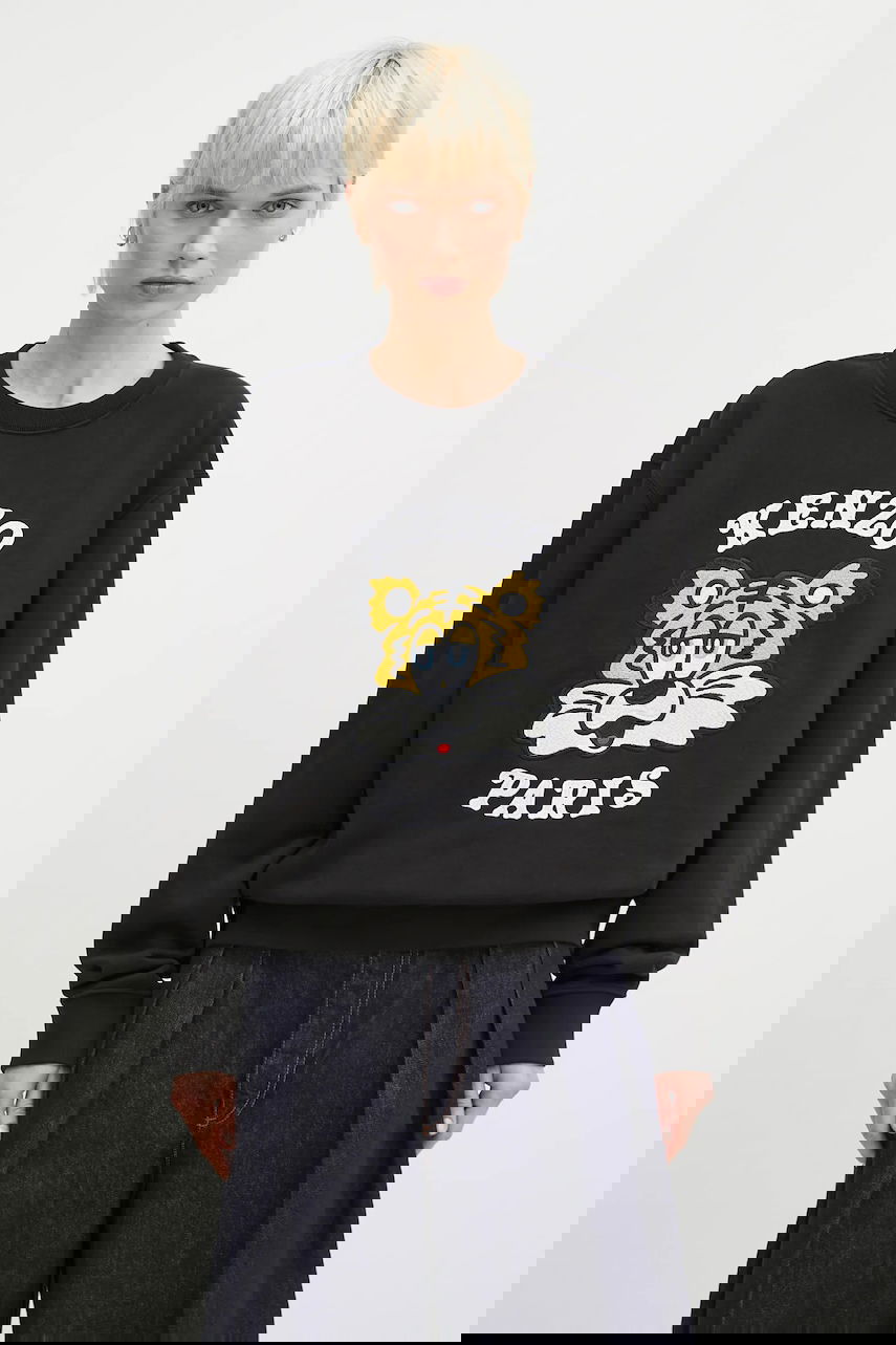 Суитчър KENZO Kenzo x Verdy Tiger Head Appliqué Sweatshirt Черно | FF58SW2394MF.99J, 1