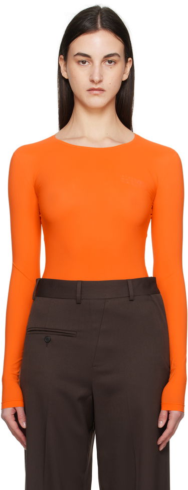 боди Maison Margiela MM6 Maison Margiela Jersey Long Sleeve Bodysuit Оранжево
 | S52NA0068 S20518, 0