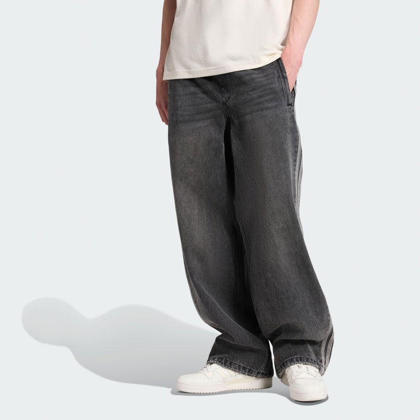 Дънки adidas Performance Adilenium Season 4 Teamgeist Denim Wide-Leg Jeans Сиво | KF8543