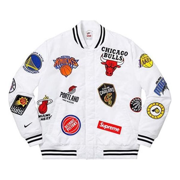 Яке бомбър Supreme Nike NBA Teams Warm-Up Jacket Бяло | SUP-SS18-788