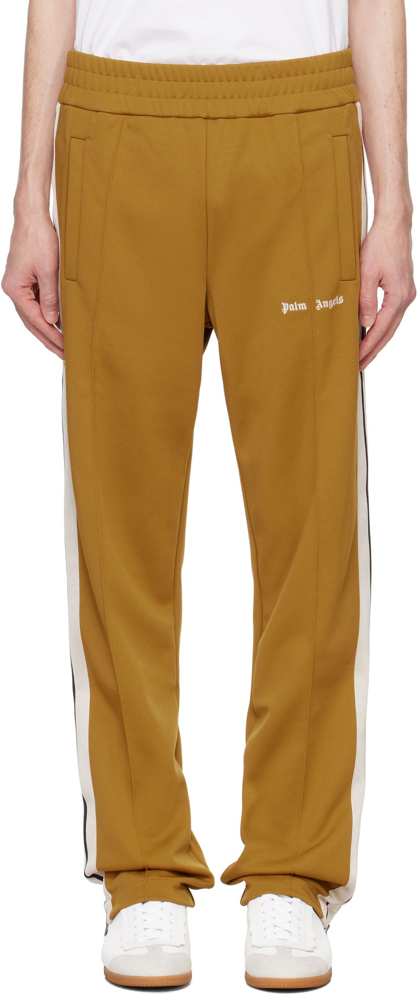 Спортни панталони Palm Angels Classic Logo Track Pants Кафяво | PMCJ020F24FAB0036403