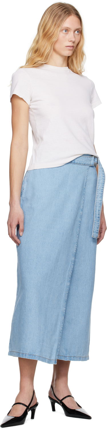 Пола Levi's Column Wrap Denim Maxi Skirt Синьо | 001VG-0000, 3