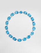 Anna Necklace 18-carat White Gold Topazes And Diamonds