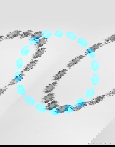 Колие Dolce & Gabbana Anna Necklace 18-carat White Gold Topazes And Diamonds Синьо | WNSB1GWTOP180001, 0