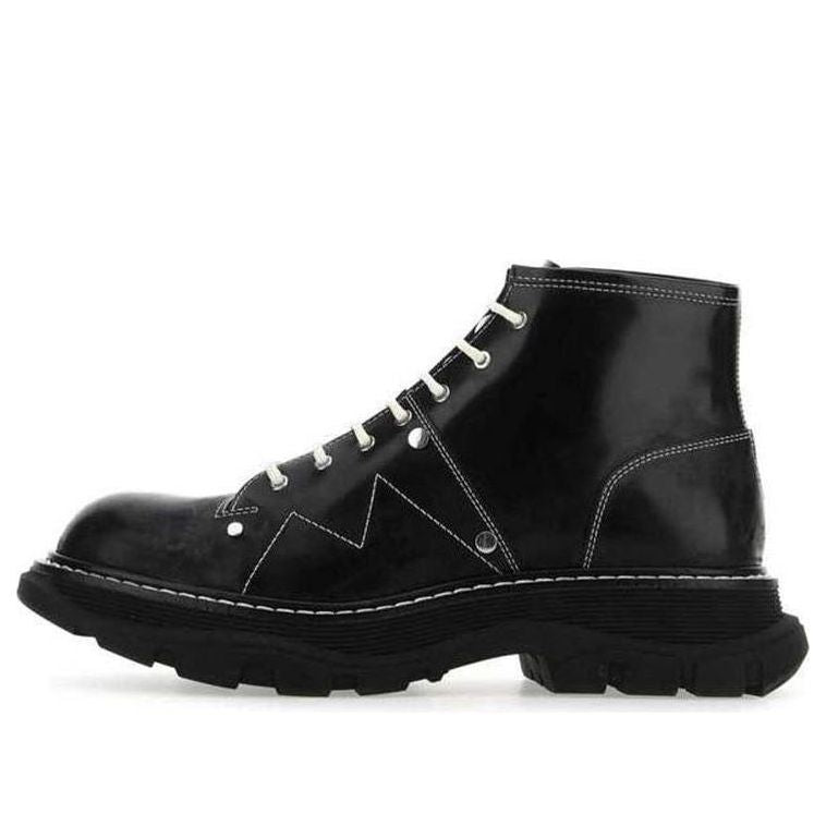 Кецове и обувки Alexander McQueen Alexander McQueen Tread Lace-Up Boots Черно | 604253WHZ851081, 0