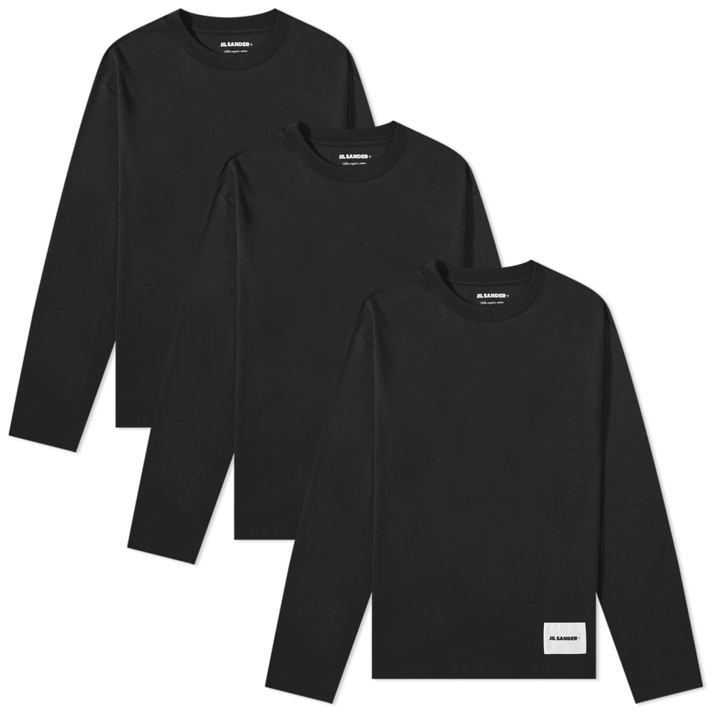 Тениска Jil Sander Long Sleeve Tee - 3 Pack Черно | J47GC0002-J45048-001, 0