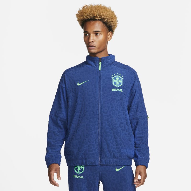 Яке Nike Brazil French Terry Football Tracksuit Jacket Синьо | DX2045-490, 0