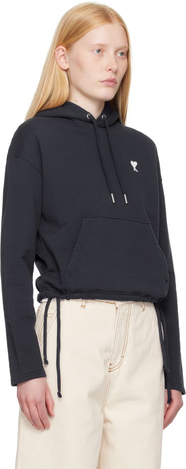 Суитчър AMI AMI Paris Ami de Coeur Cropped Hoodie Лилаво | FSW260.730, 4