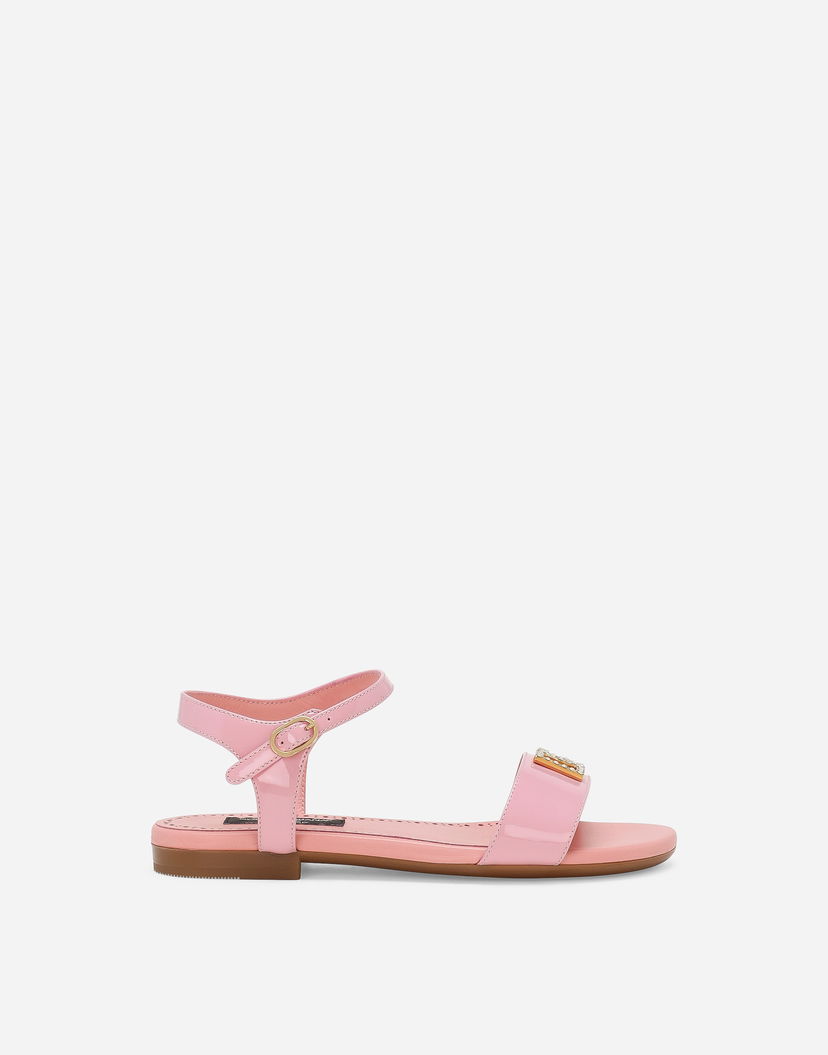 Кецове и обувки Dolce & Gabbana Dolce & Gabbana Patent Leather Sandals Розово | D11048A115380400