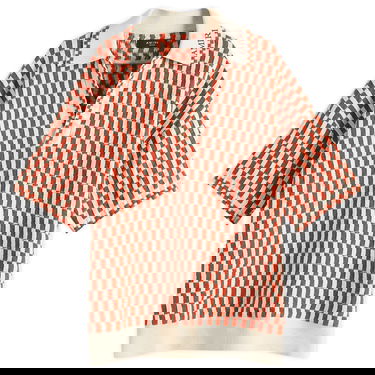 Пуловер AMIRI Amiri Checkered Oversized Polo, Size Large Оранжево
 | AMKNPO1057-809, 0