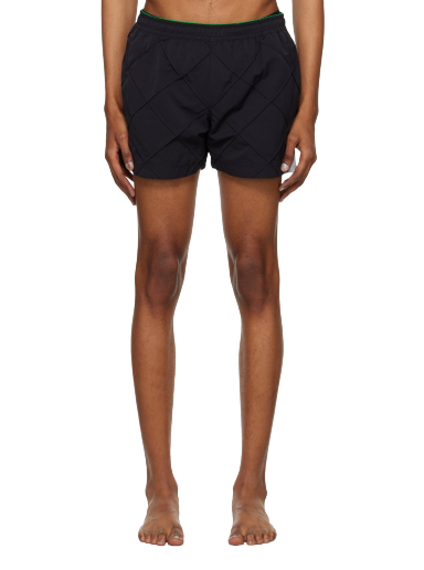 Бански Bottega Veneta Intreccio Swim Shorts Черно | 729758 V2Q10