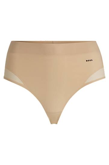 гащички BOSS BOSS Shape-Control Thong with Mesh Бежово | 50535818, 0