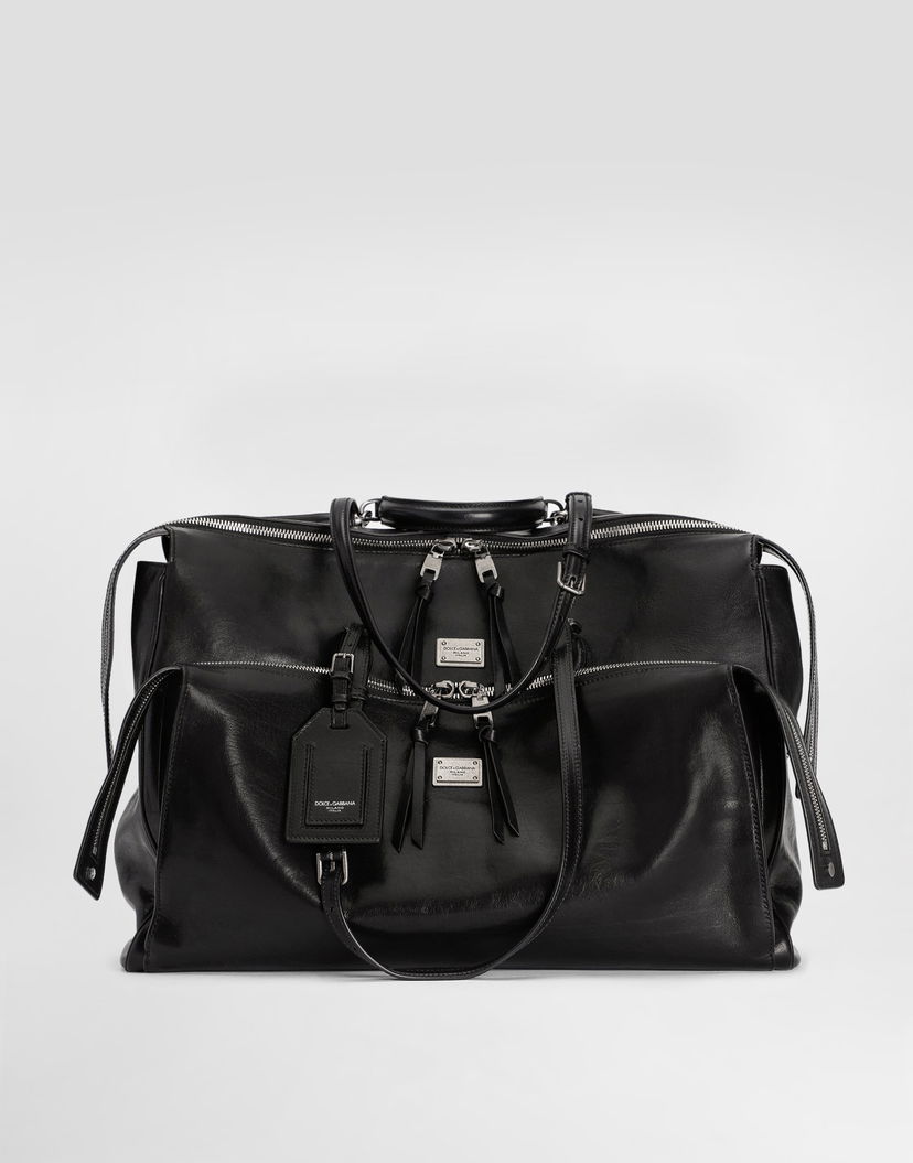 Чанта за пътуване Dolce & Gabbana Dolce & Gabbana Vittoria Calfskin Travel Bag Черно | BM2581AH85080999