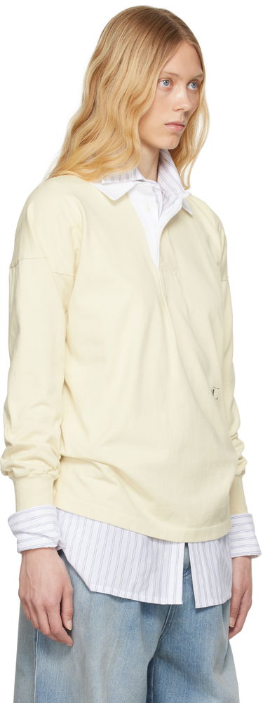 Поло тениска Maison Margiela Maison Margiela Printed Logo Long Sleeve Polo Жълто | S51GL0056 M20096, 1