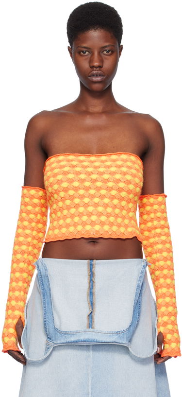 Съкратен топ ERL ERL Jacquard Tube Top Оранжево
 | ERL07N102, 0