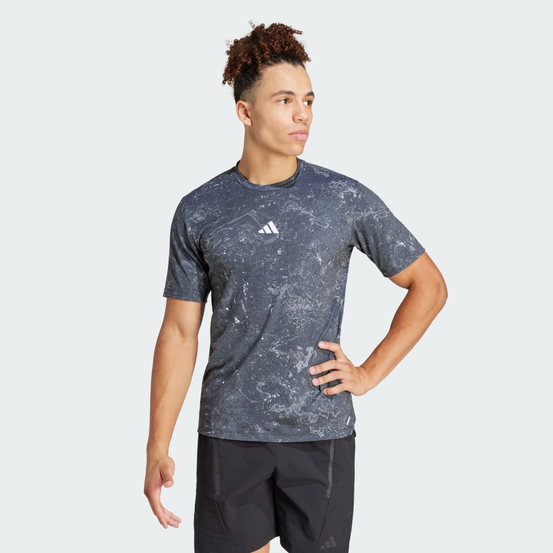 Тениска adidas Performance Power Workout Tee Сиво | IK9685, 1