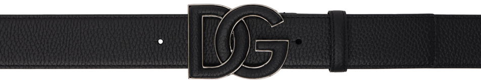 Колани Dolce & Gabbana Deerskin-Print  Belt With Logo Buckle Черно | BC4675AT489, 0