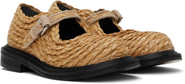 Грижа за обувките Moschino Moschino Olivia Raffia Mary Jane Loafers Бежово | MA10624C1M MX0 10A, 3