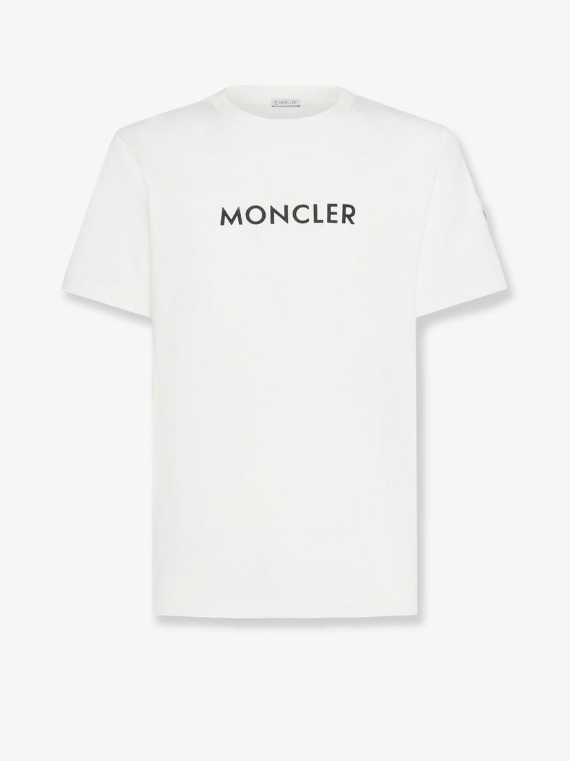 Тениска Moncler T-Shirt With Print Бяло | 0918C0003489AJS032