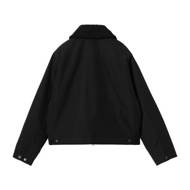 Яке бомбър Carhartt WIP Newkirk Black Jacket with Faux Fur Collar Черно | I033880_5, 6