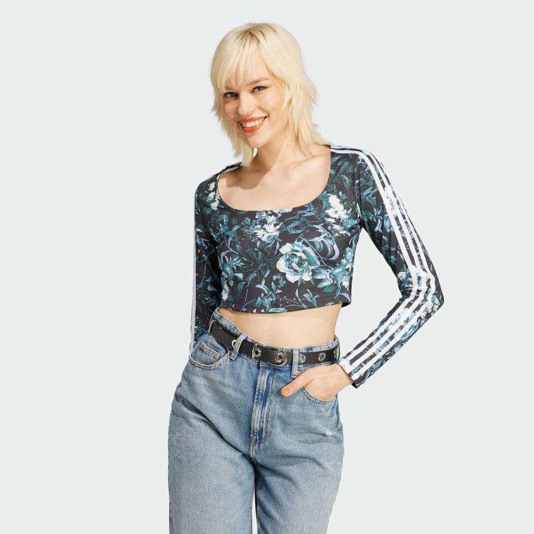 Съкратен топ adidas Originals Allover Flower Print Многоцветен | II3194, 0