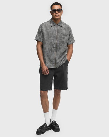 Риза thisisneverthat Short Sleeve Zip Shirt Сиво | TN250DSHTS01GRY, 2