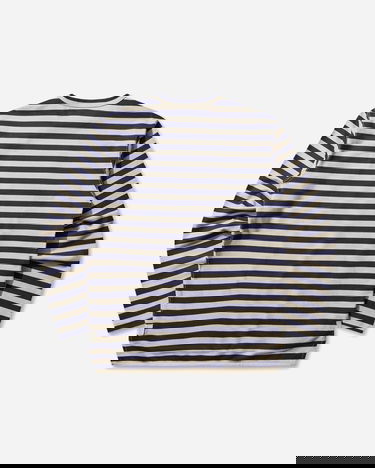 Тениска Junya Watanabe Striped Longsleeve T-Shirt Тъмно синьо | WP-T004-W25 1, 0