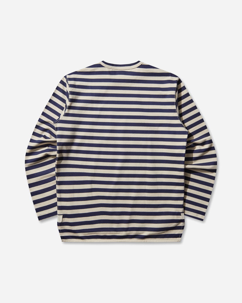 Тениска Junya Watanabe Striped Longsleeve T-Shirt Тъмно синьо | WP-T004-W25 1