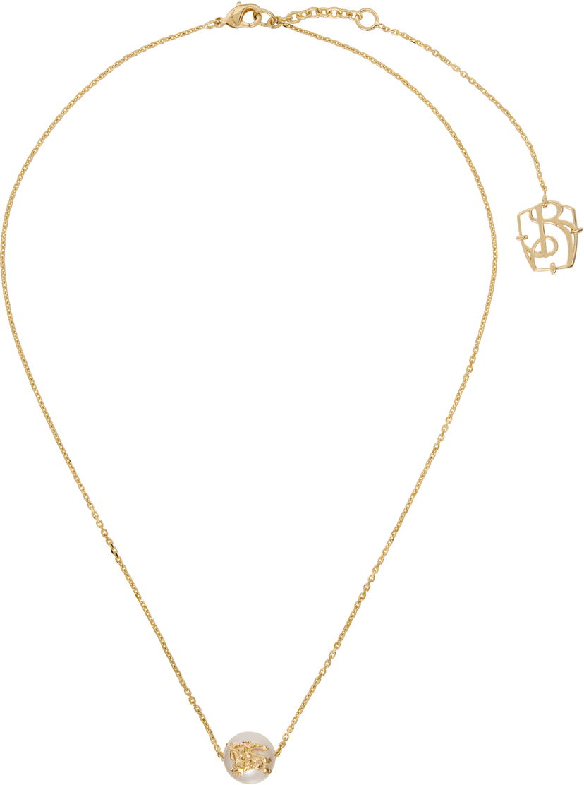 Колие Burberry Sphere Pearl Solitaire Necklace Металик | 8104447