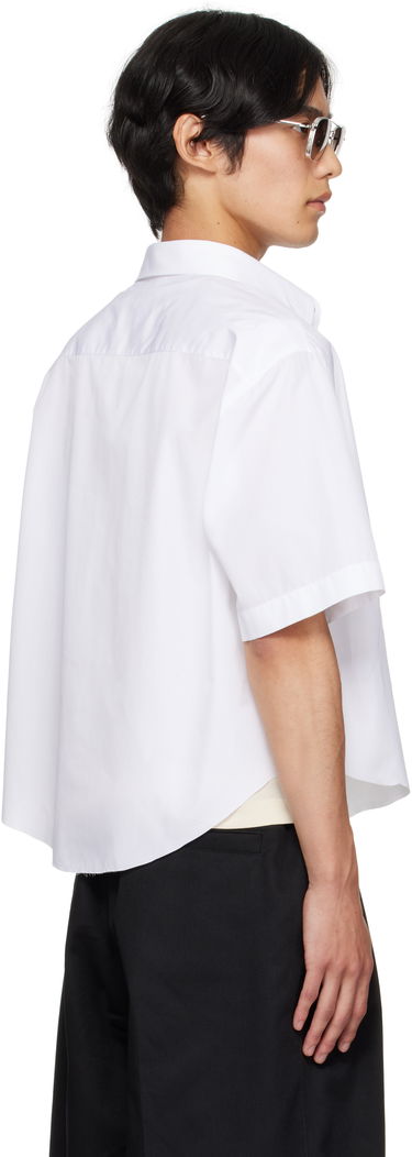 Риза Maison Margiela Maison Margiela Cropped Button-Up Shirt Бяло | S50DR0012 S43001, 2