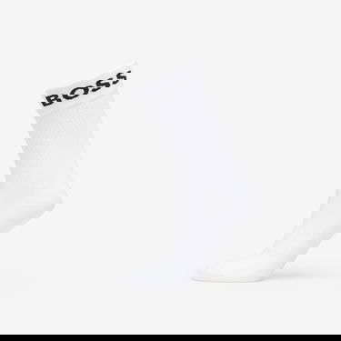 Чорапи BOSS Hugo 2-Pack of Quarter-Length Socks in Stretch Fabric White Бяло | 50469747-100, 4