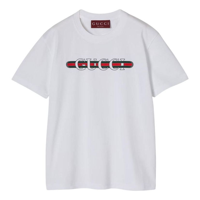Тениска Gucci Gucci T-Shirt Lido Бяло | 787299-XJGNW-9074
