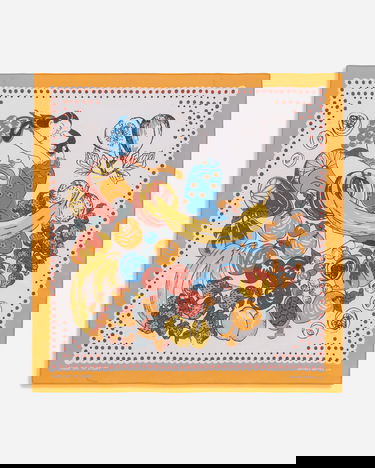 Шал KAPITAL Bandana with Fruit and Figures Print Жълто | EK-625BAA ORANGE, 3