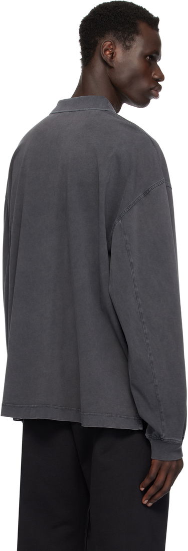 Поло тениска Alexander Wang Alexander Wang Long Sleeve Polo Сиво | 6CC1251072, 2