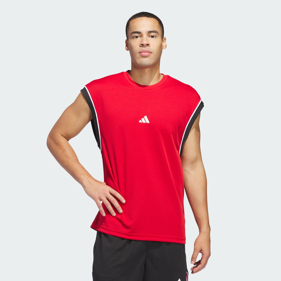 Фланелка adidas Performance Adidas Basketball All-World Sleeveless Jersey Червено | JN4720, 0
