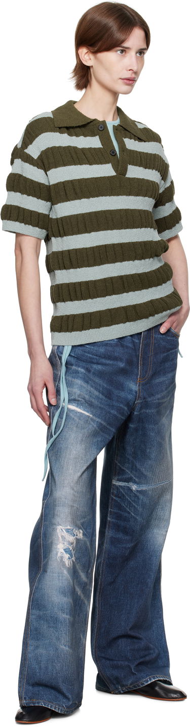 Поло тениска Andersson Bell Andersson Bell Bubble Stripe Polo Зелено | atb1246m, 3