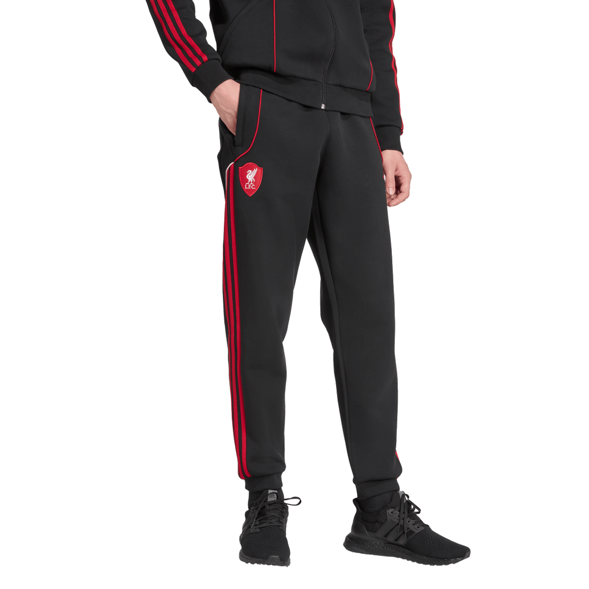 Спортни панталони adidas Originals Liverpool FC Tracksuit Bottoms with Stripes Черно | JW7900, 0
