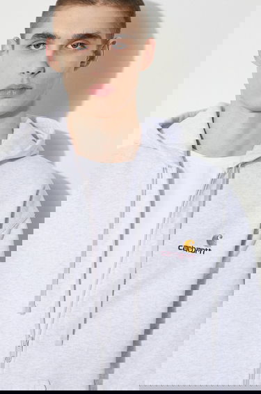 Суитчър Carhartt WIP Hooded American Script Jacket Сиво | I033063.482XX, 4