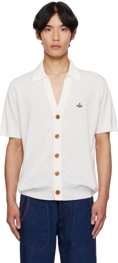 Пуловер Vivienne Westwood Vivienne Westwood Cotton Polo Cardigan Бяло | 2701001D-Y003F-, 0