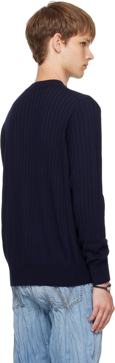 Пуловер Bottega Veneta Bottega Veneta Wool Rib Knit Cardigan Тъмно синьо | 838111V5L704140, 2