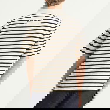 Поло тениска Jil Sander Stripe Short Sleeve Polo Бежово | J47GL0104-J46497-080, 3