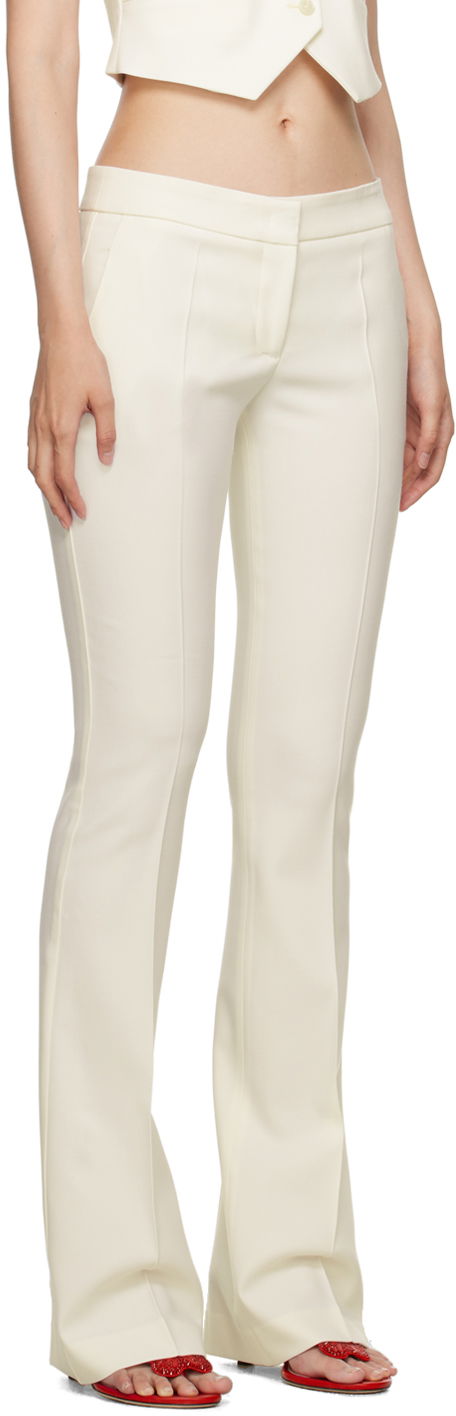 Панталони Blumarine Blumarine Flared Dress Pants Бяло | A322P098A, 1
