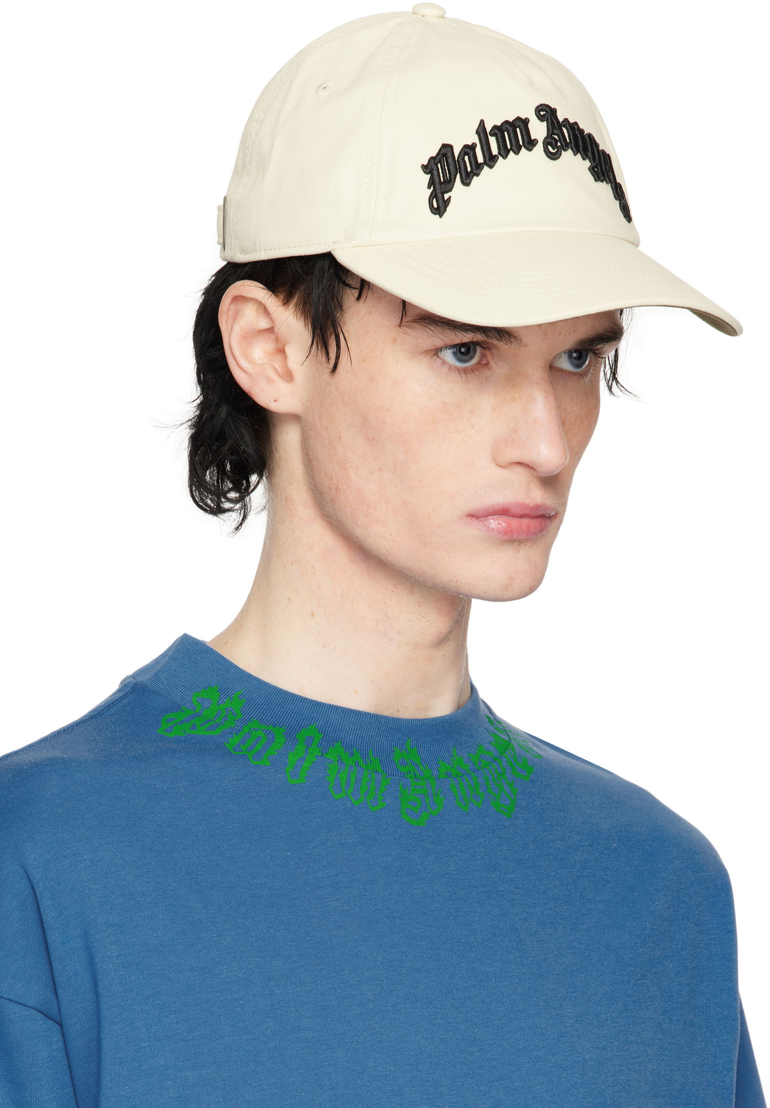 Шапка с козирка Palm Angels Curved Logo Baseball Cap Бяло | PMLB10AS25FAB0010310, 1