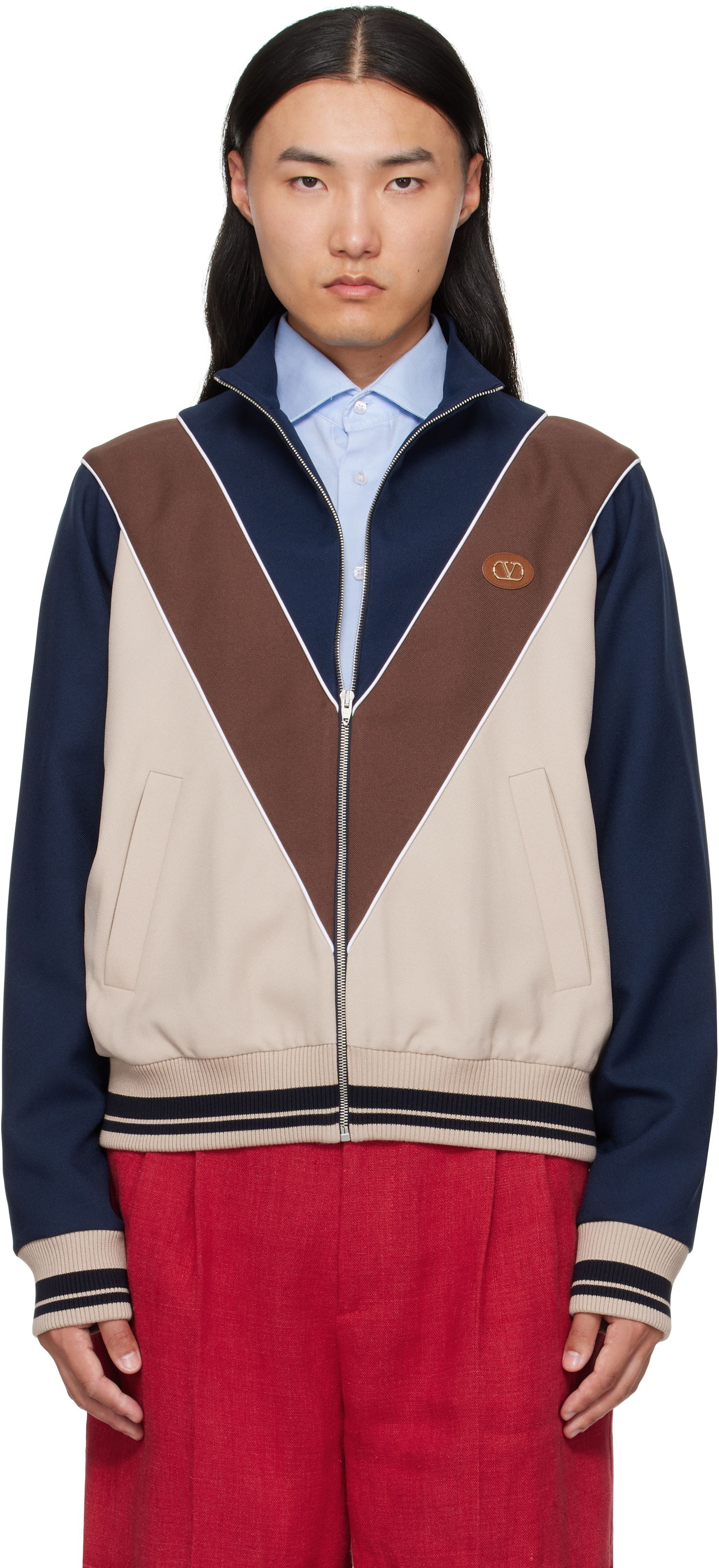 Яке Valentino Valentino VLogo Patch Zip Jacket Многоцветен | 7V3MF29LAYY, 0