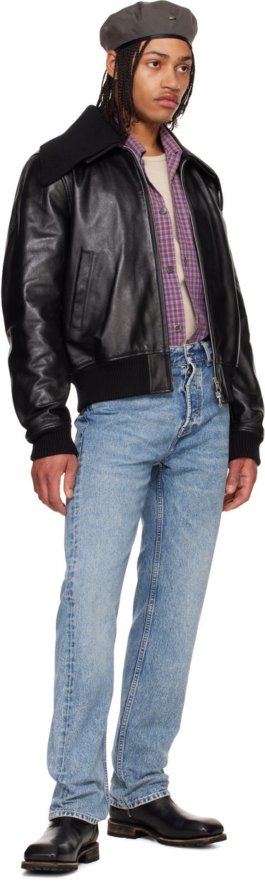 Яке бомбър OUR LEGACY Our Legacy Pharos Leather Bomber Jacket Черно | M2259MM, 3