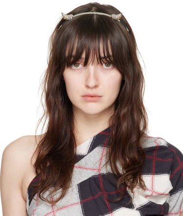 Бижута Vivienne Westwood Vivienne Westwood Horn Alice Headband Металик | 6703000Q-02P468-, 0