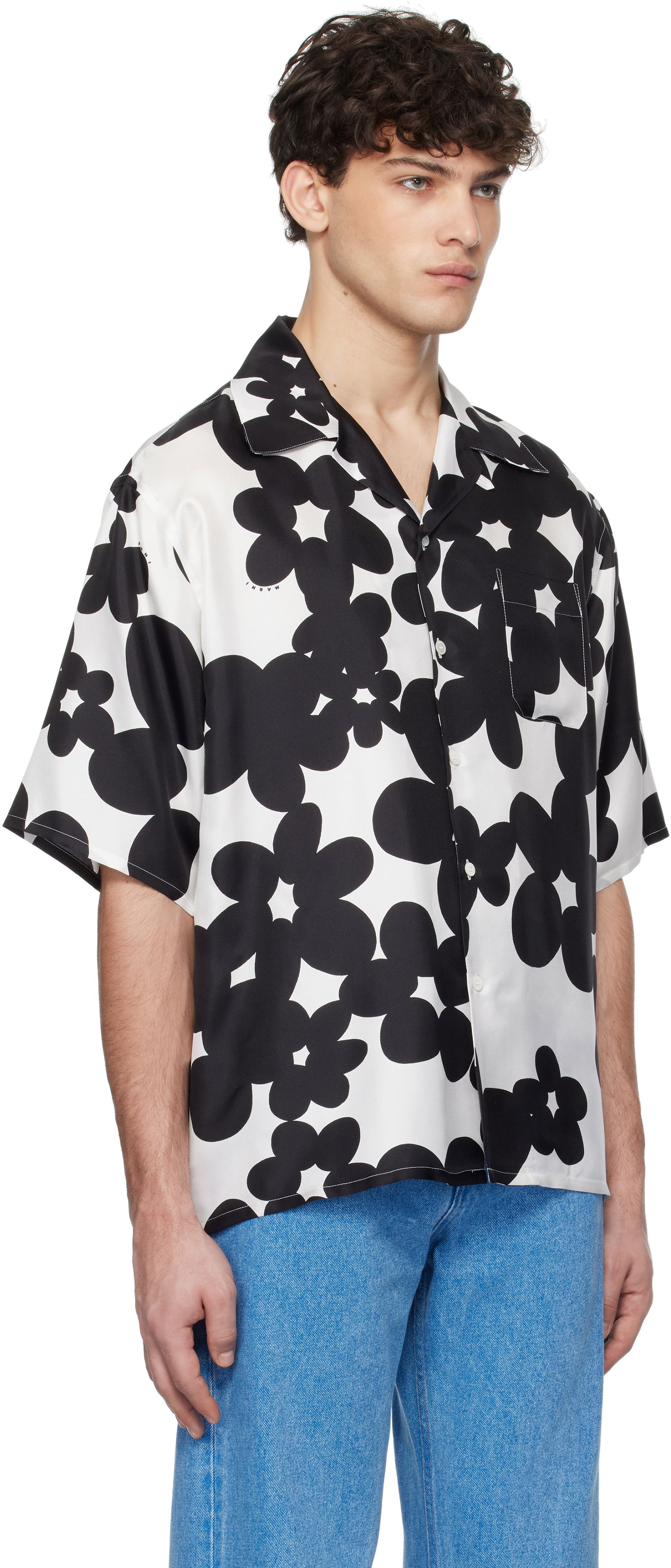 Риза Marni Marni Dillies Print Shirt Бяло | CUMU0213S4 UTSG26, 1