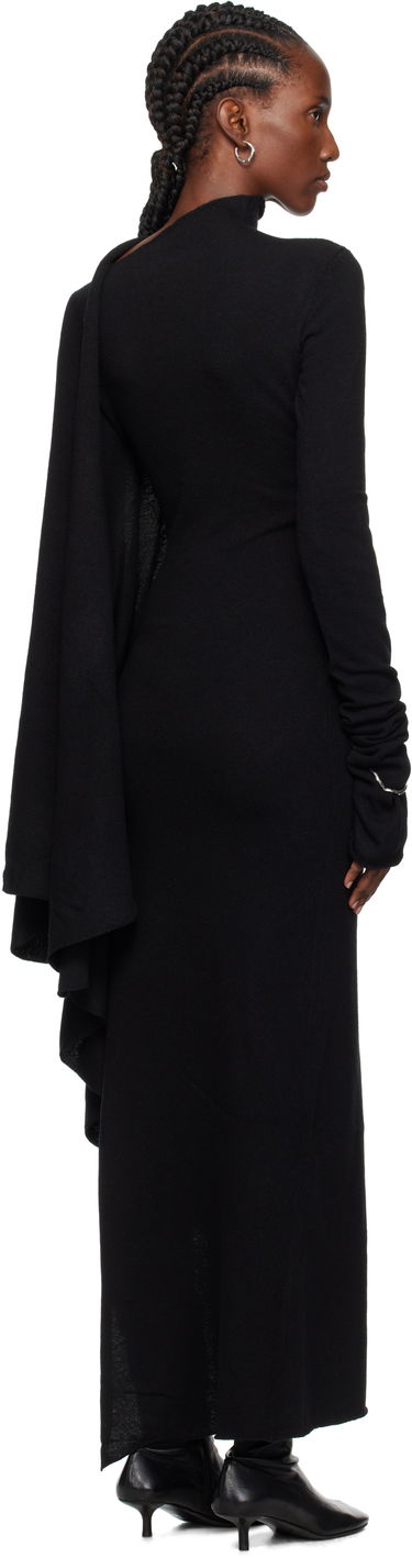 Pокля Ann Demeulemeester Ann Demeulemeester Vabu Maxi Dress Черно | 2520-W-KN59-KN073-099, 2