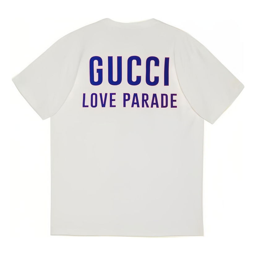 Тениска Gucci Love Parade Logo T-Shirt Бяло | 548334-XJEQF-9750