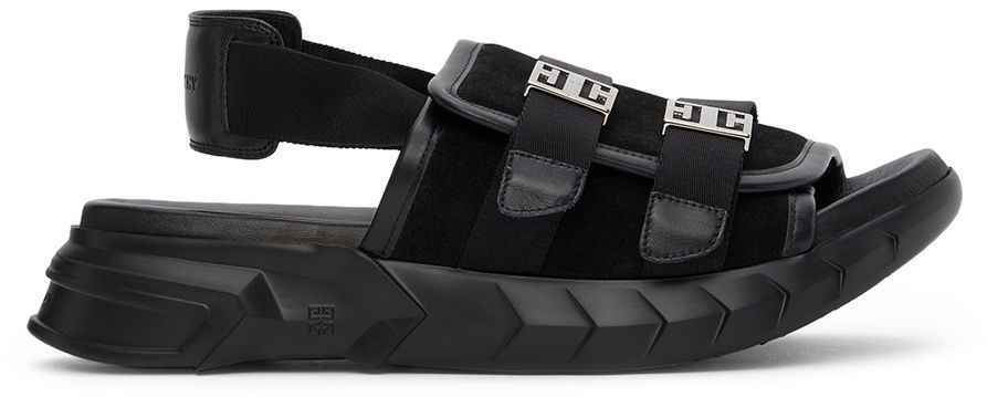 Кецове и обувки Givenchy Givenchy Marshmallow Slingback Sandals Черно | BE305SE14B, 0